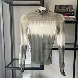 LOVE, FIRE SECOND SKIN OMBRÉ LONG SLEEVE TOP